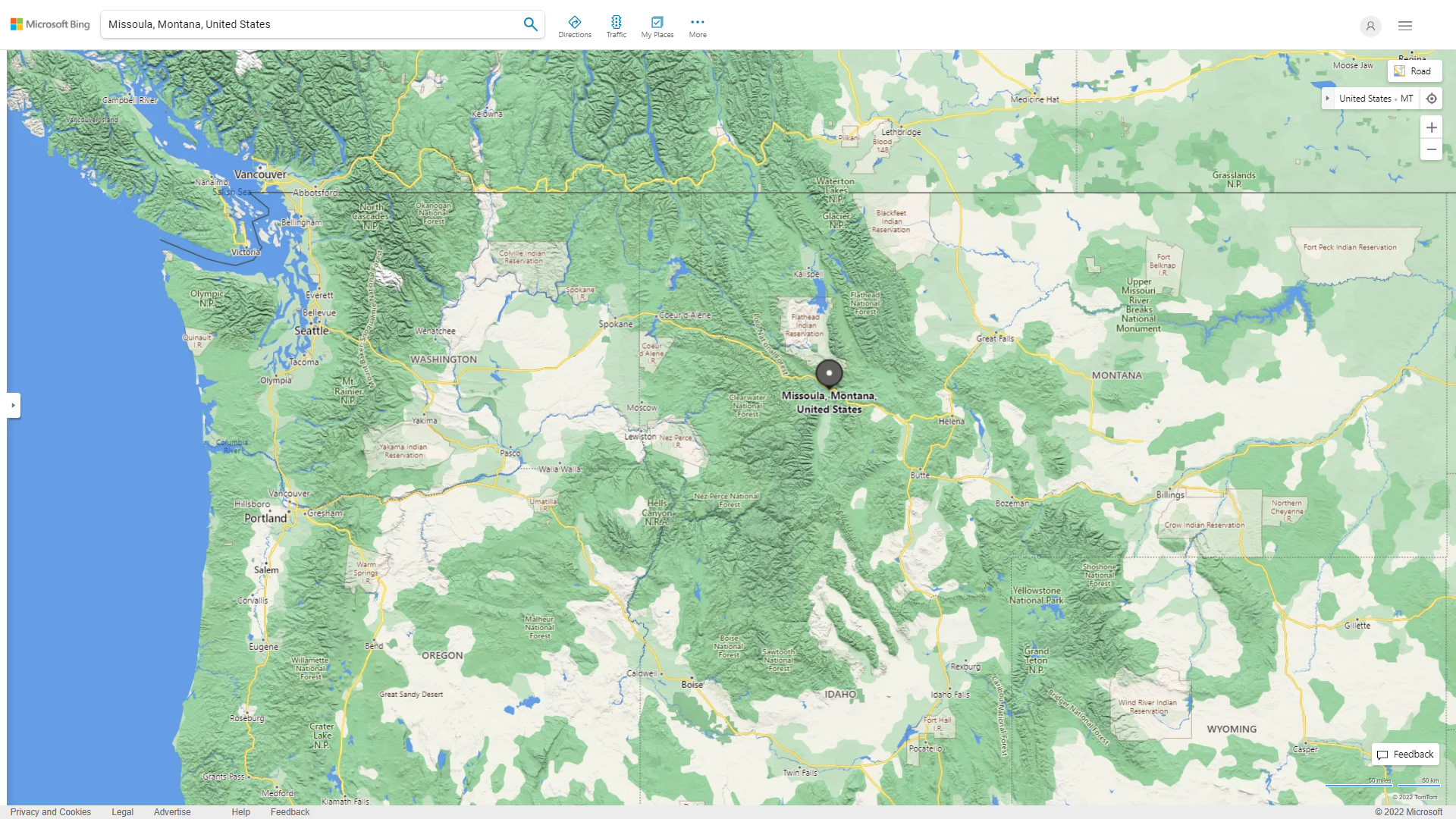 Missoula Map Montana